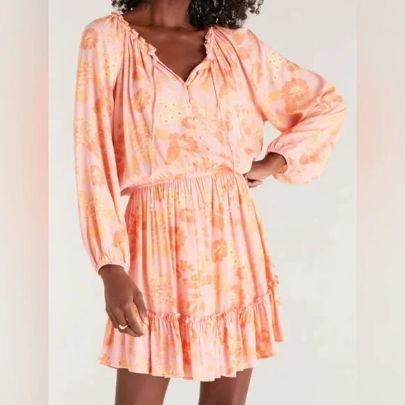 Z Supply Montecito Floral Dress In Sunkist Floral. Size Large GUC - Picture 13 of 14